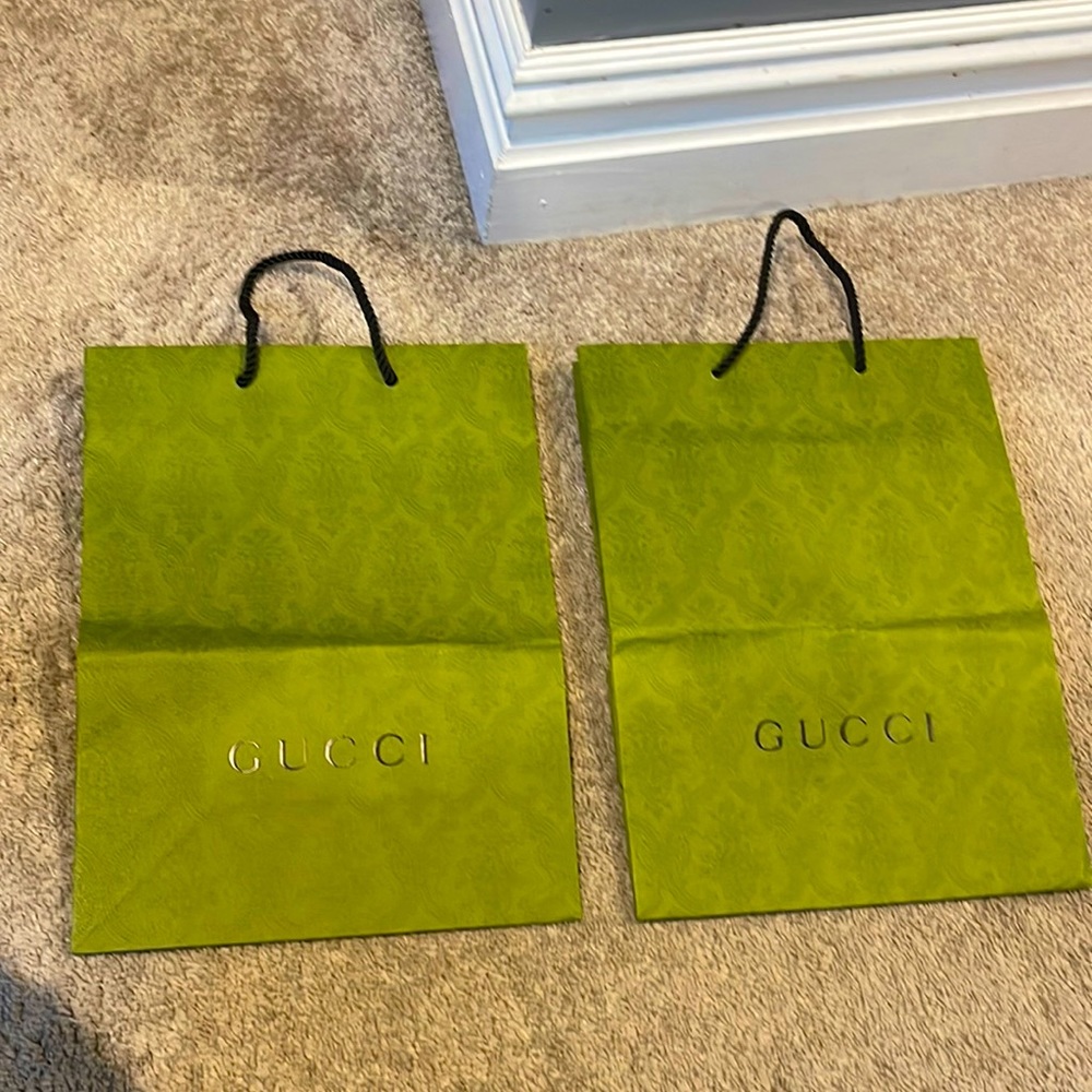 Authentic Gucci Shopping Bags
